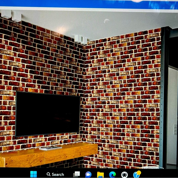 Faux Brick Self Adhesive Wall Sticker Red Brick - Picture 1 of 12